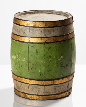 'Fred Neesemann's Enamel Paints' Painted Advertising Barrel, Baltimore