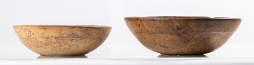 Two Early American Turned Burl Bowls