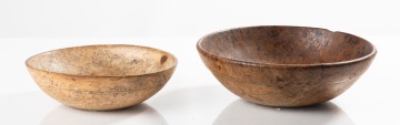 Two Early American Turned Burl Bowls