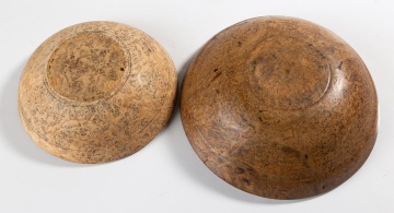 Two Early American Turned Burl Bowls