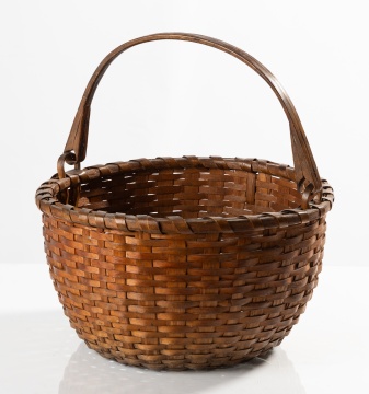 Large Splint Swing-Handle Gathering Basket