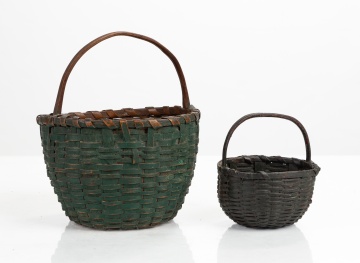 Two Painted Splint Baskets