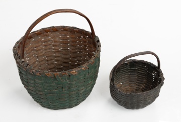 Two Painted Splint Baskets
