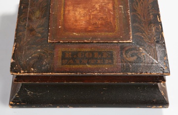 R. Cole Paint-Decorated Sewing or Work Box with Fitted Tray