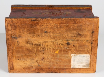 Fine Painted and Decorated Small Trunk Initialed 'J.A.M.', Probably New England, Circa 1831