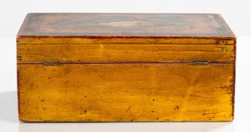 Paint-Decorated Sewing Box Inscribed 'M.A. Sawyer', New England, Circa 1831