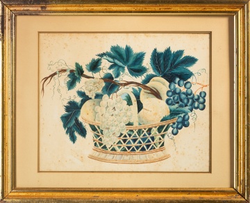 American Theorem on Paper: Basket of Fruit with Grapes