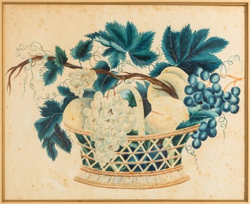 American Theorem on Paper: Basket of Fruit with Grapes