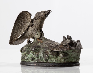 J. & E. Stevens 'Eagle and Eaglets' Mechanical Bank
