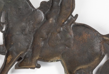Cast Iron Equestrian Plaque of a Civil War Officer