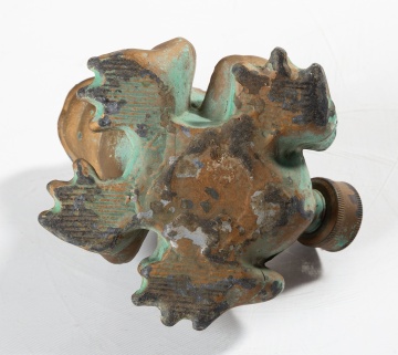 Figural Cast Bronze Frog Lawn Sprinkler
