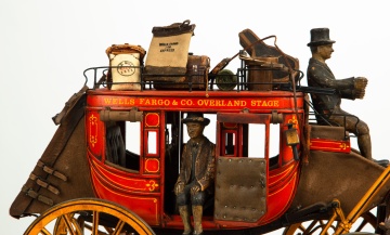 Jim Means Wells Fargo Overland Stagecoach Model