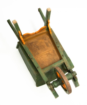 Painted Wood Wheelbarrow
