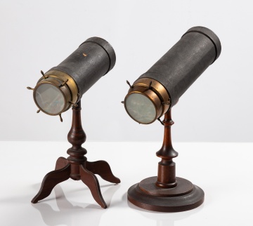 Two 19th Century Parlor Kaleidoscopes, One Marked C.G. Bush & Co.