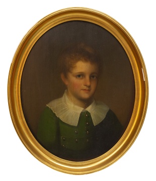 American School, circa 1835, Portrait of a Boy in a Green Jacket