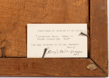 Two Folk Art Profile Miniature Portraits, One of Jonathan Perry, 1811