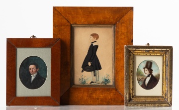 Three Early 19th Century Portrait Miniatures, One Signed Daffinger