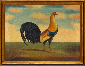 American School, 19th Century, Portrait of a Game Cock