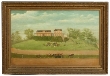American School, circa 1880, "Steeplechase, Jerome Park"