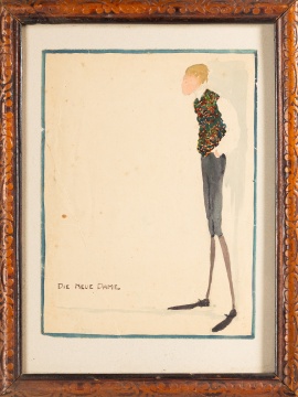 German School, Circa 1920, 'Die Neue Dame' (The New Woman) Caricature