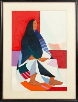 Ibañez (Latin American, 20th Century) 'Mujer del Norte', 1987