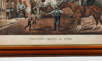 Currier & Ives, 'Trotting Cracks' at Home, A Model Stable, 1869