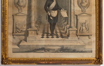 Washington as a Freemason, Lithograph by Middleton, Wallace & Co., Cincinnati, 1858