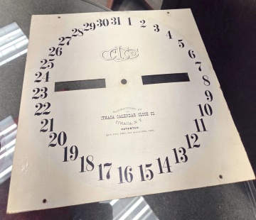 Fine Ithaca Calendar Clock Co. Regulator No. 1 Double-Dial Walnut Wall Clock
