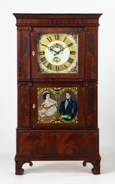 Fine & Rare Rodney Brace Mahogany Shelf Clock with Double Portrait Tablet
