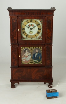 Fine & Rare Rodney Brace Mahogany Shelf Clock with Double Portrait Tablet