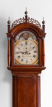 Frederick Wingate Federal Mahogany Tall-Case Clock, No. 220, Augusta, Maine, Circa 1814