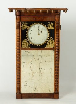 Asa Munger Mahogany Shelf Clock