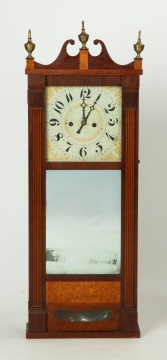 Extremely Rare NY Shelf Clock with Scroll Top Case