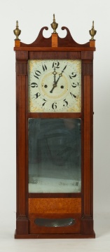 Extremely Rare NY Shelf Clock with Scroll Top Case 