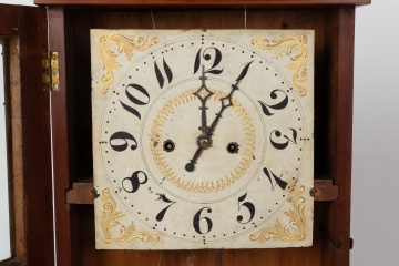 Extremely Rare NY Shelf Clock with Scroll Top Case 