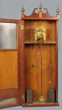 Extremely Rare NY Shelf Clock with Scroll Top Case 