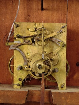 Extremely Rare NY Shelf Clock with Scroll Top Case 