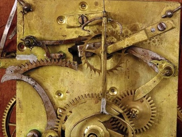 Extremely Rare NY Shelf Clock with Scroll Top Case 