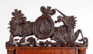 Eli Terry & Eli Terry Jr. Carved Mahogany Shelf Clock for the Canadian Market