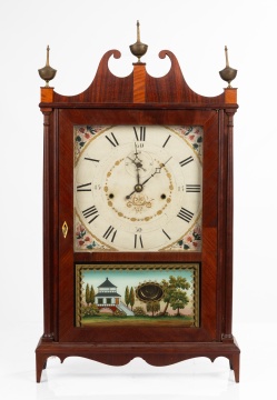 Seth Thomas Mahogany Pillar and Scroll Shelf Clock