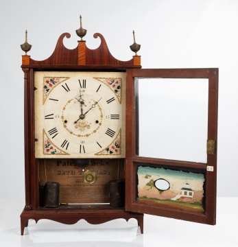 Seth Thomas Mahogany Pillar and Scroll Shelf Clock