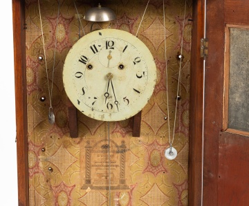 Asa Munger, Auburn, New York, Empire Mahogany Mirror Shelf Clock
