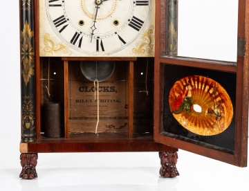Riley Whiting Stenciled Column and Splat Shelf Clock