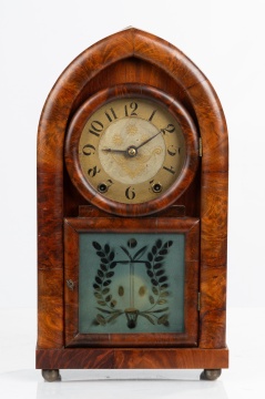 E. Ingraham Mahogany Beehive Shelf Clock