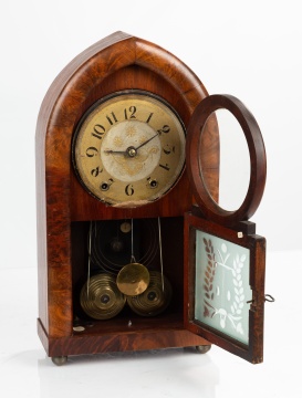 E. Ingraham Mahogany Beehive Shelf Clock