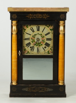 Jeromes & Darrow Miniature Miniature Empire Column & Cornice Clock