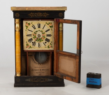 Jeromes & Darrow Miniature Miniature Empire Column & Cornice Clock 