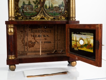 C. & L.C. Ives Mahogany Triple-Decker Shelf Clock