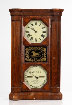 Seth Thomas Rosewood Double-Dial Calendar Shelf Clock