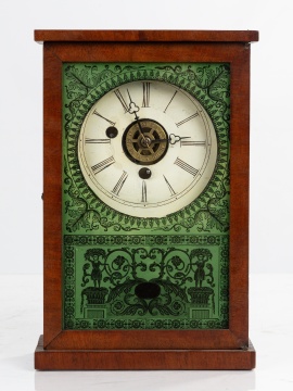 New England Clock Co. "Cigar Box" Shelf Clock with Alarm